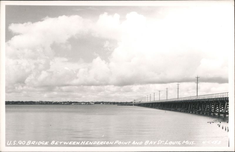 U.S. 90 Bridge between Henderson Point and Bay St. Louis, Miss. Bay Saint Louis Mississippi