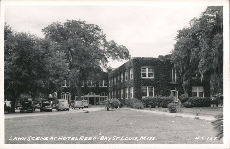 Lawn Scene at Hotel Reed, Bay St. Louis Bay Saint Louis Mississippi