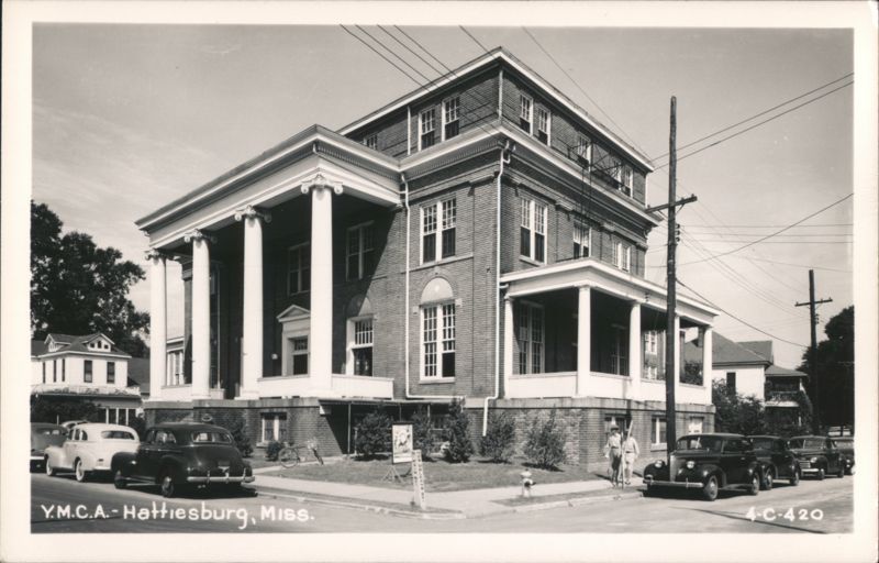 Y.M.C.A. Building with Columned Portico, Hattiesburg, MS Mississippi