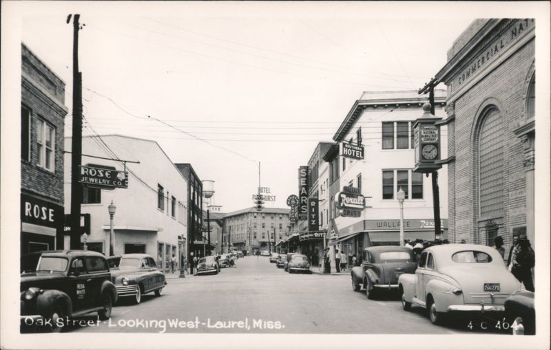 Oak Street Looking West Laurel Mississippi