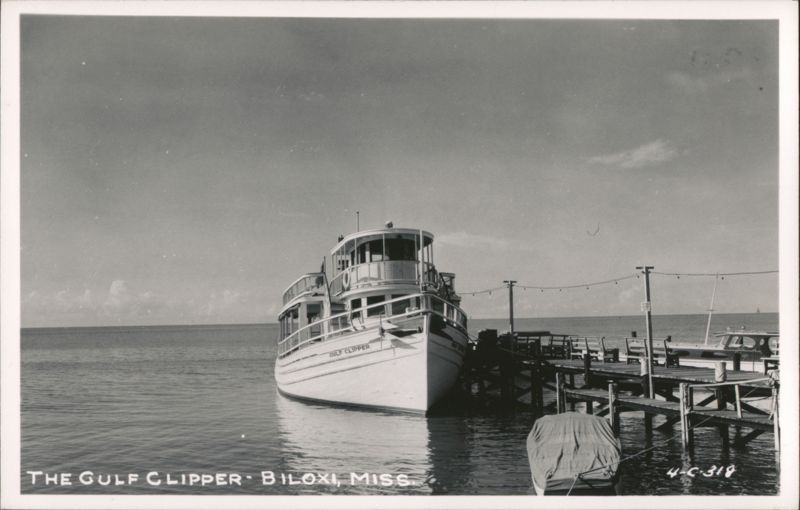 The Gulf Clipper boat docked at a pier Biloxi Mississippi