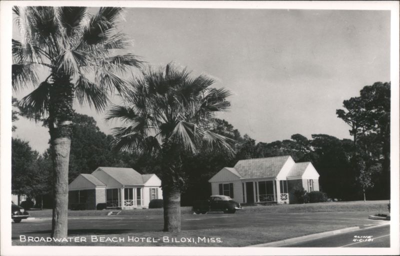 Broadwater Beach Hotel Cottages with Palm Trees Biloxi Mississippi