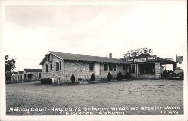 Melody Court Cottages & Cafe, U.S. 72 Between Wilson and Wheeler Dams Florence Alabama