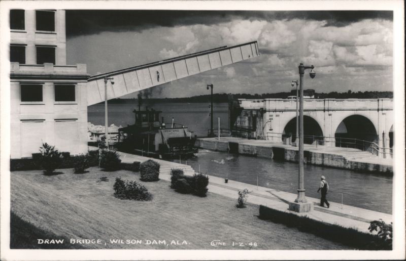 Draw Bridge at Wilson Dam with Tugboat Alabama