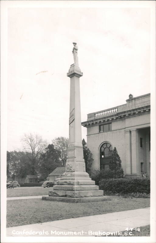Confederate Monument and Historic Building Bishopville South Carolina