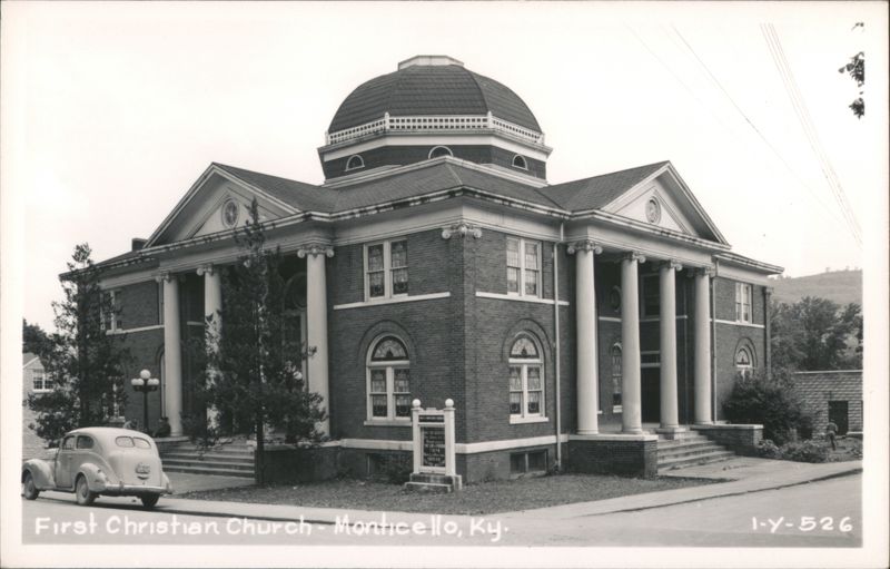 First Christian Church with Dome and Columns Monticello Kentucky