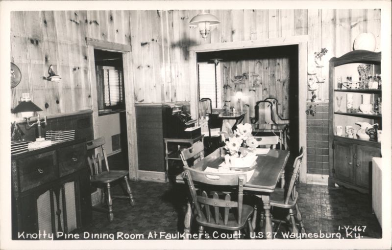 Knotty Pine Dining Room at Faulkners Court Waynesburg Kentucky