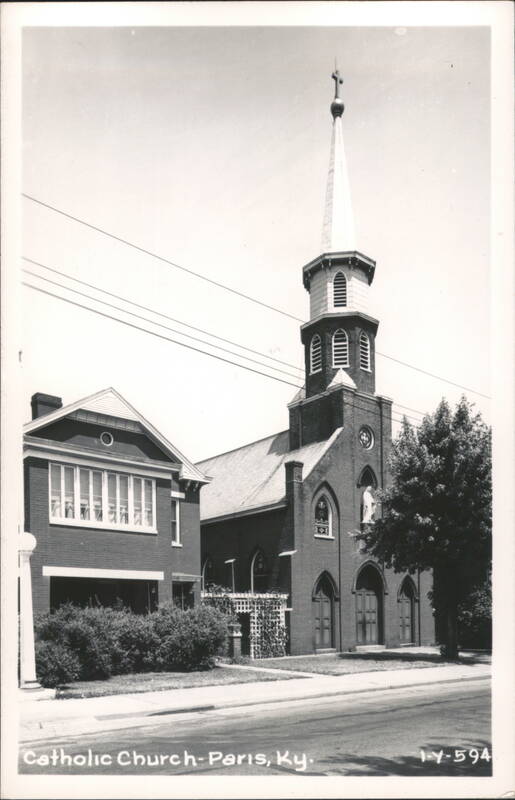 Catholic Church with Steeple and Adjacent Building Paris Kentucky