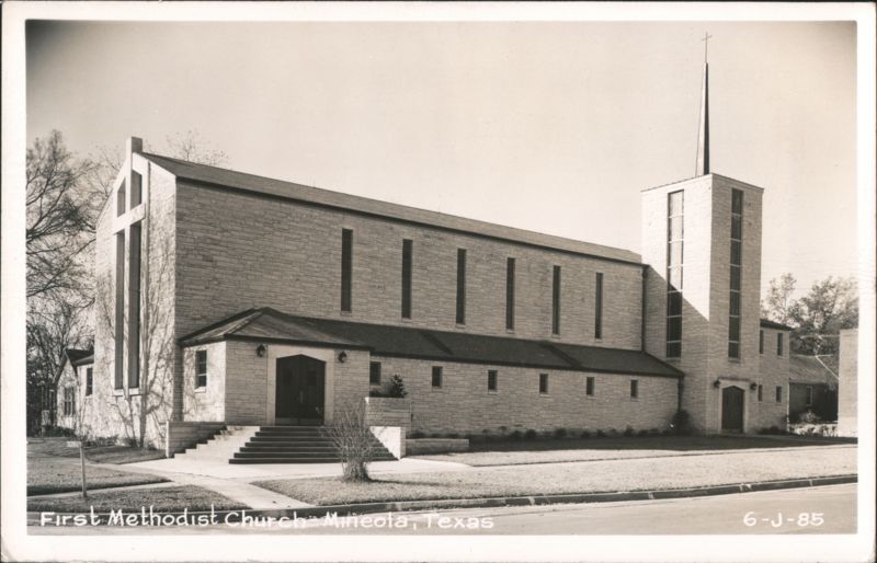 First Methodist Church with Steeple Mineola Texas
