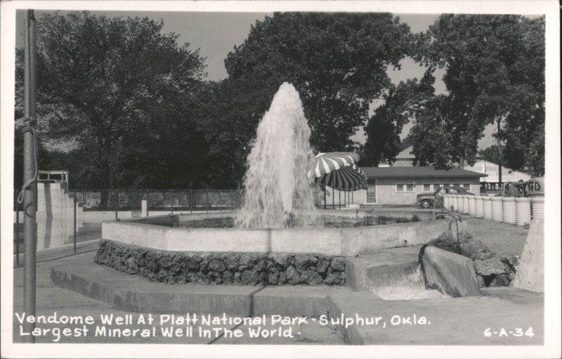 Vendome Well at Platt National Park - Largest Mineral Well In The World Sulphur Oklahoma
