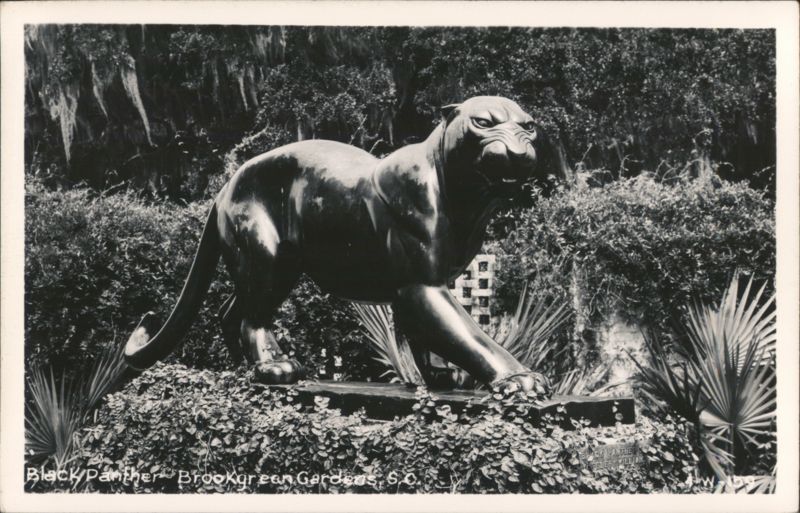 Black Panther Statue at Brookgreen Gardens, SC Murrells Inlet South Carolina