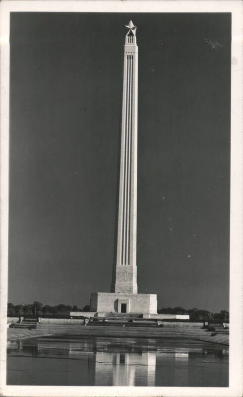 San Jacinto Monument and Water Reflection Houston Texas