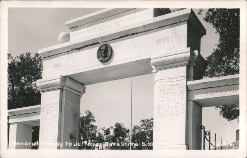 Memorial Gateway to Jefferson Davis Shrine, Beauvoir Biloxi Mississippi