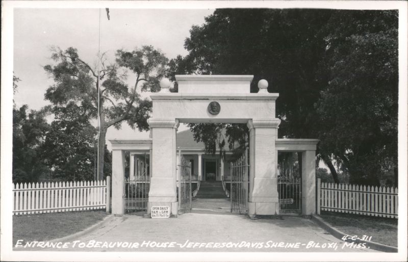 Entrance to Beauvoir House, Jefferson Davis Shrine Biloxi Mississippi