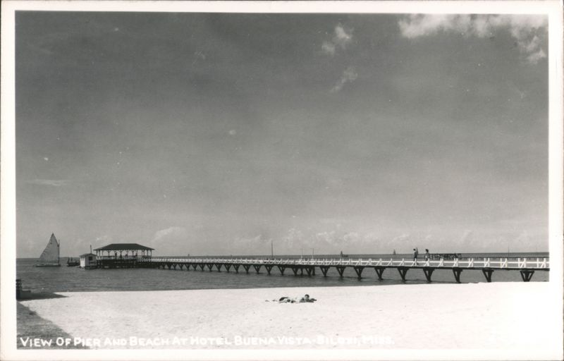 Pier and Beach at Hotel Buena Vista Biloxi Mississippi