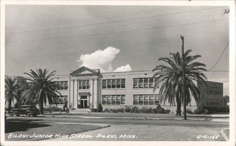 Biloxi Junior High School with Palm Trees Mississippi