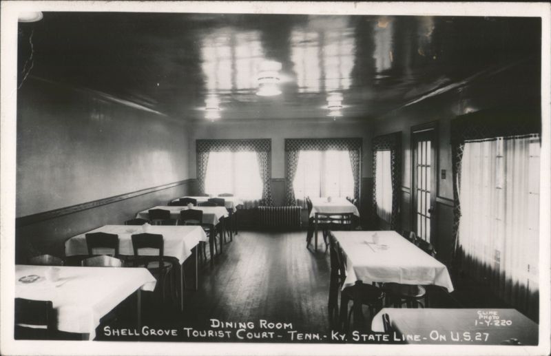 Dining Room, Shell Grove Tourist Court, TN-KY State Line, U.S. 27 Winfield Tennessee
