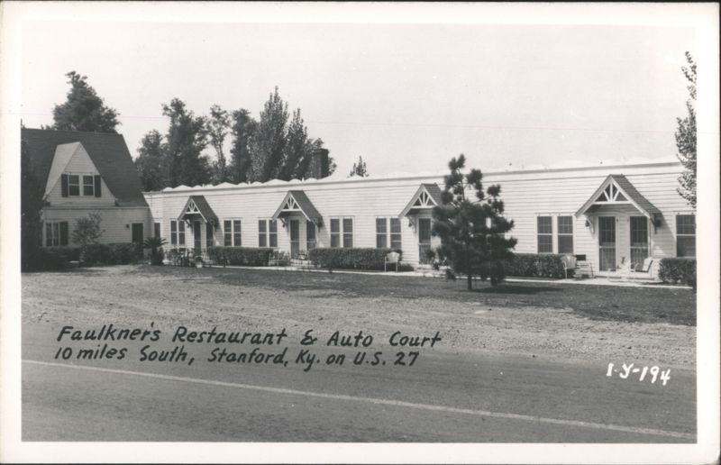 Faulkner's Restaurant & Auto Court, Stanford, KY on U.S. 27 Kentucky