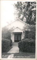 St. John's Lutheran Church, Wharton, Texas Postcard