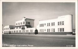 S.S. Galveston Tourist Court, Ship-Shaped Building Postcard