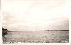 Sunset On The Calcasieu River Postcard
