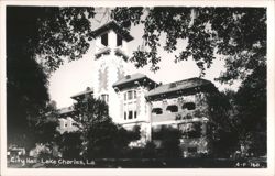 Historic City Hall Building with Prominent Tower, Lake Charles, Louisiana Postcard