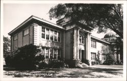 Central School Building with Dome and Columns Postcard