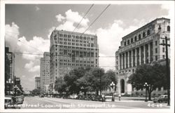 Texas Street - Looking North, Shreveport, LA Postcard