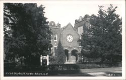 First Baptist Church - Aiken, S.C. Postcard