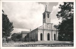 St. Martin Catholic Church - One Of The Oldest In The State - Established 1765 Postcard