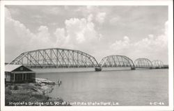 Rigolets Bridge - U.S. 90 at Fort Pike State Park, LA Postcard