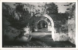 Interior Passageway - Fort Pike State Park Postcard