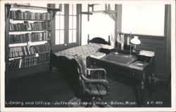 Library and Office - Jefferson Davis Shrine Postcard