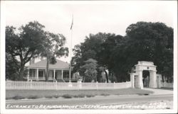 Entrance to Beauvoir House - Jefferson Davis Shrine Postcard