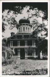 Langwood Mansion with Dome and Verandas, Natchez, MS Postcard