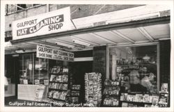 Gulfport Hat Cleaning Shop & Central Barber Shop storefront Postcard