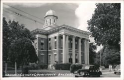 Hancock County Court House with Vintage Car, Bay St. Louis Postcard