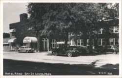 Hotel Reed with Vintage Cars, Bay St. Louis Postcard