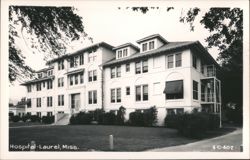 Hospital building exterior, Laurel, Mississippi Postcard