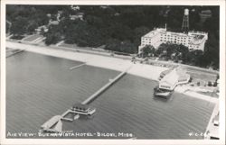 Air View - Buena Vista Hotel - Biloxi, MS Postcard
