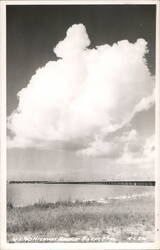 U.S. 90 Highway Bridge with Large Cloud Postcard
