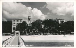 Hotel Buena Vista, beachfront view with pier and parked cars Postcard