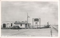 Bay Bridge Tavern with Car, Bridge, and Sign Postcard