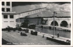 Draw Bridge at Wilson Dam with Tugboat Postcard