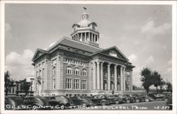Giles County Court House with Cars, Pulaski, Tennessee Postcard