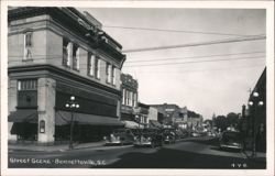 Street Scene - J.C. Penney Company, Spencer's, Fox Jewelers Postcard