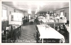 Restaurant At B & H Fishing Camp - Wheeler Dam, Ala. Postcard