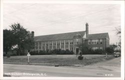 Bishopville High School Building Exterior Postcard