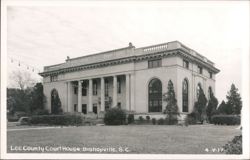 Lee County Court House, Bishopville, SC Postcard