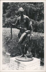 Nymph and Fawn Statue at Brookgreen Gardens Postcard